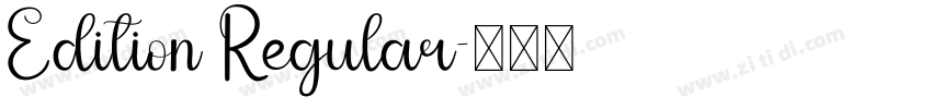 Edition Regular字体转换